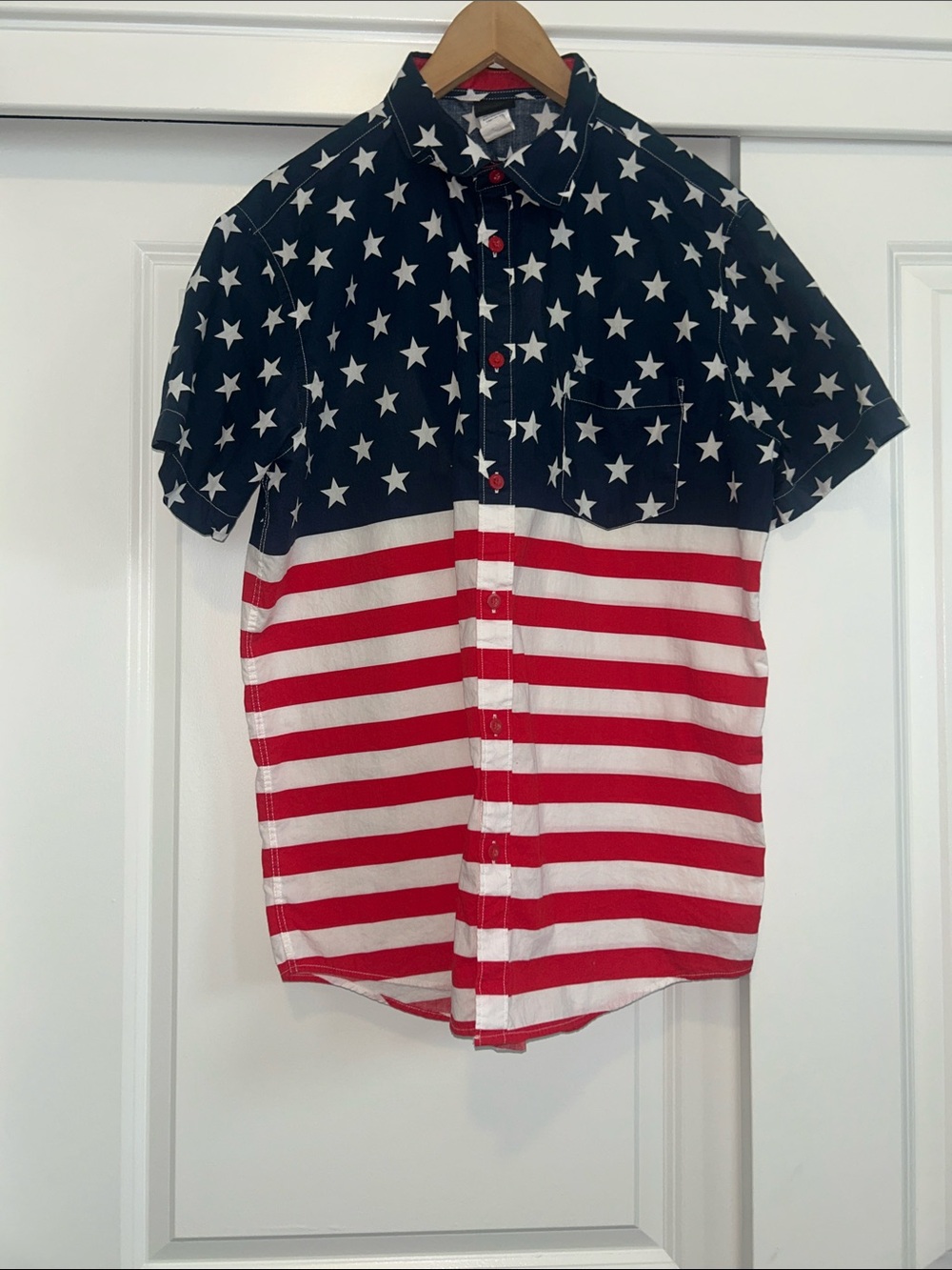 Fifth Sun American Flag Men’s Button-Up Shirt